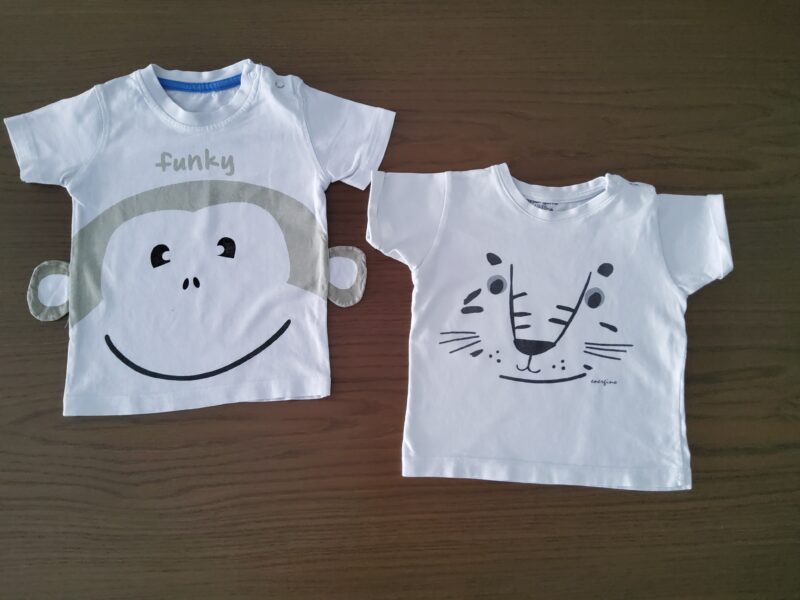 2 τμχ βαμβακερά t-shirts 9-12μηνών