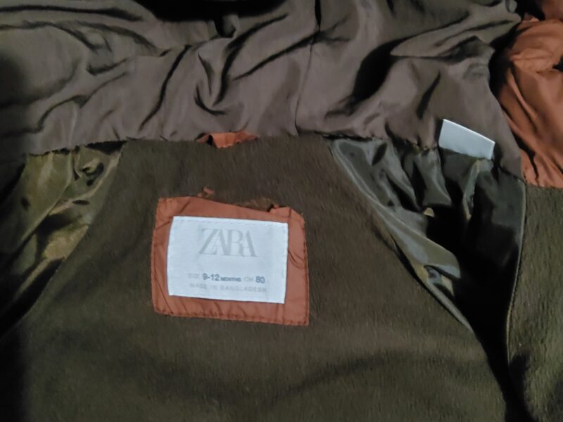 Zara μπουφάν 9-12μηνών