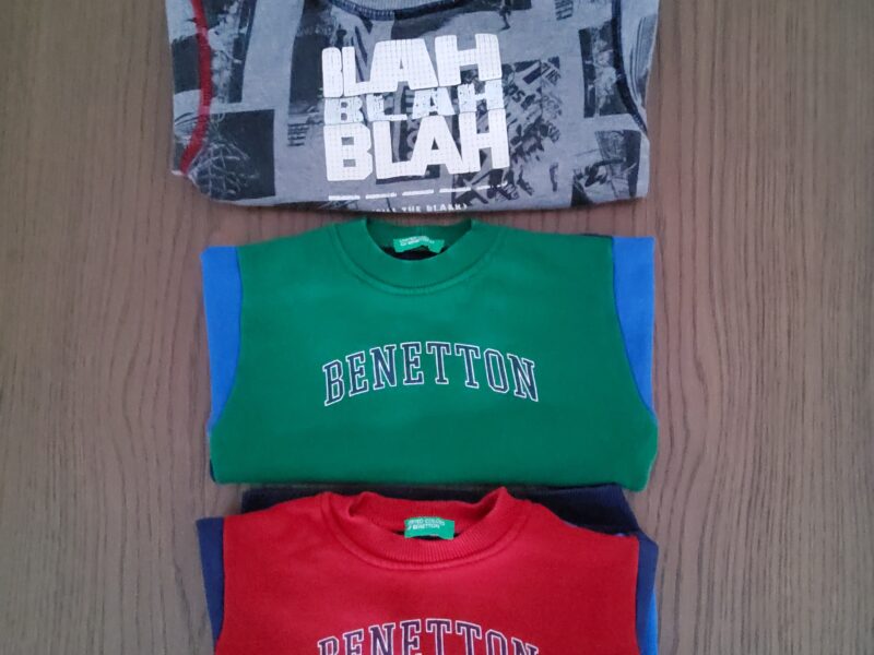 3 Benetton Μπλούζες Φούτερ 2-3ετών